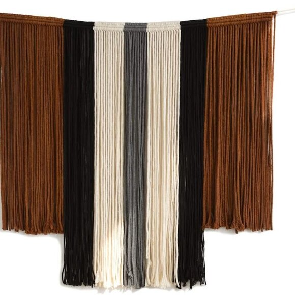 Macrame Yarn Fiber Bohemian Boho Home Wall Decor Hanging NEW - Picture 2 of 4